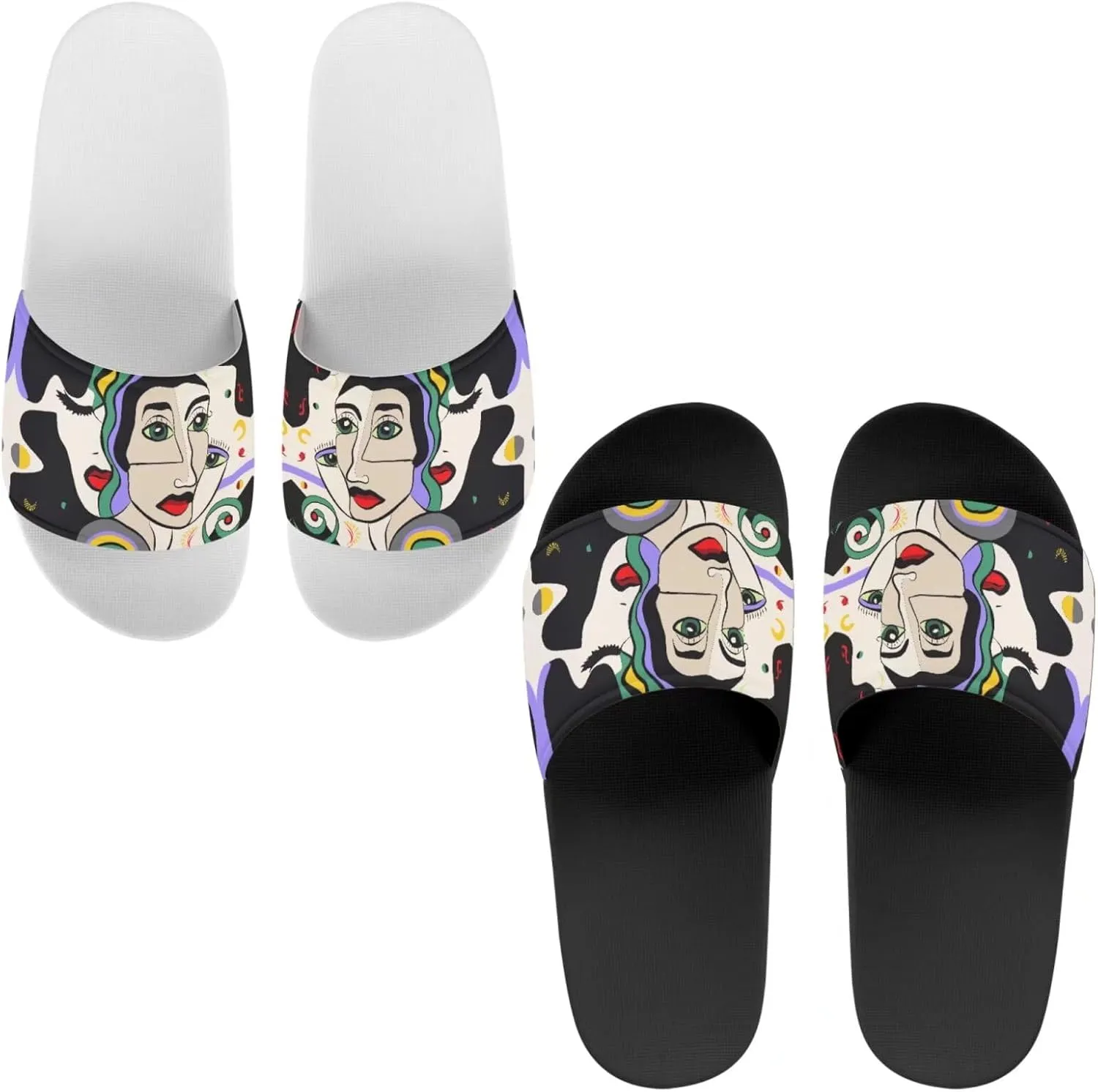 Slides & Slippers For Women, Men & Kids Non-Slip Lightweight Slippers Suitable For Bathroom Beach Pool
