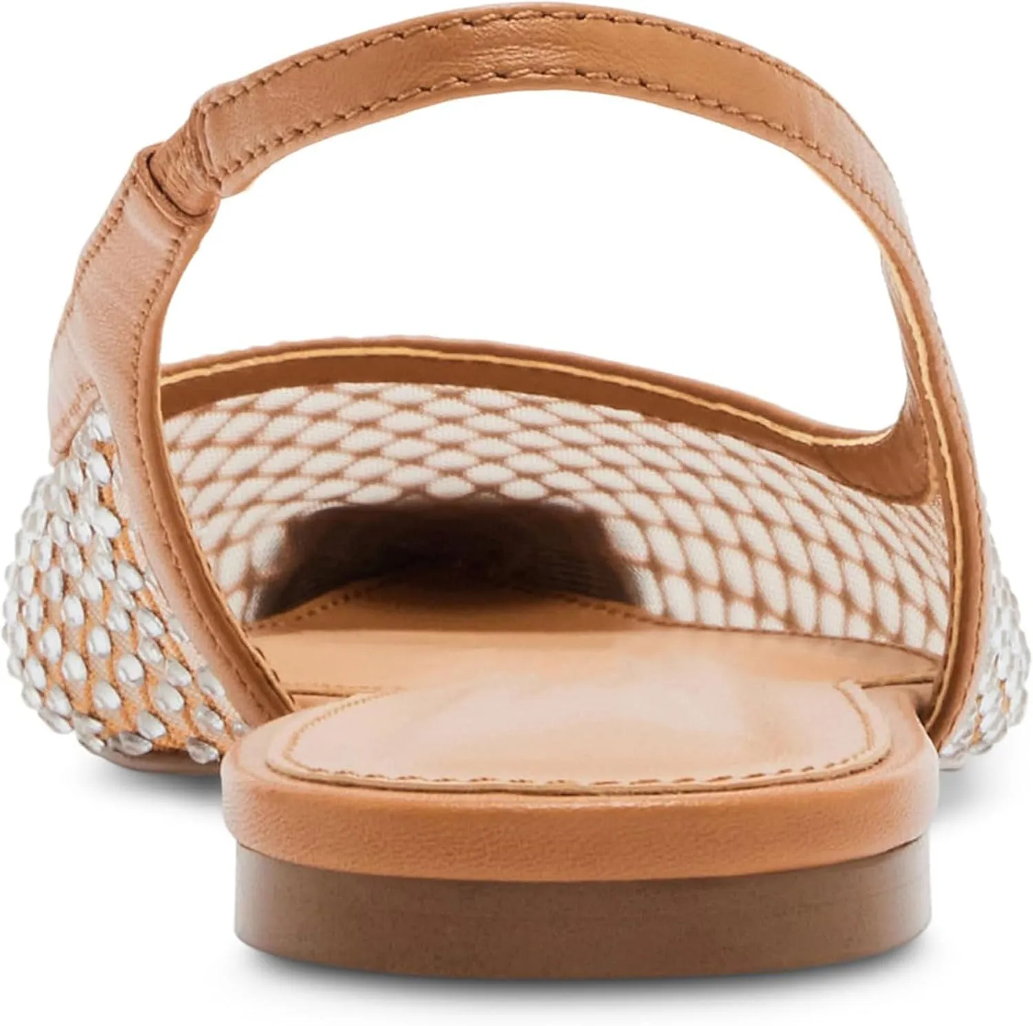 Slingback Flats for Women Stylish Pointed Toe Design with Rhinestone Embellishments Comfortable Mesh Material for Breathable