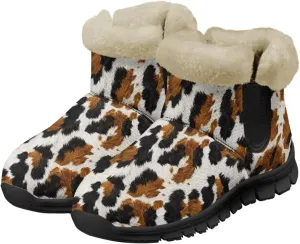Snow Boots Cute Corgi Shoes Women Fur Lined Winter Unisex Shoes Anti-Slip Lightweight Ankle Boots for Walking Hiking