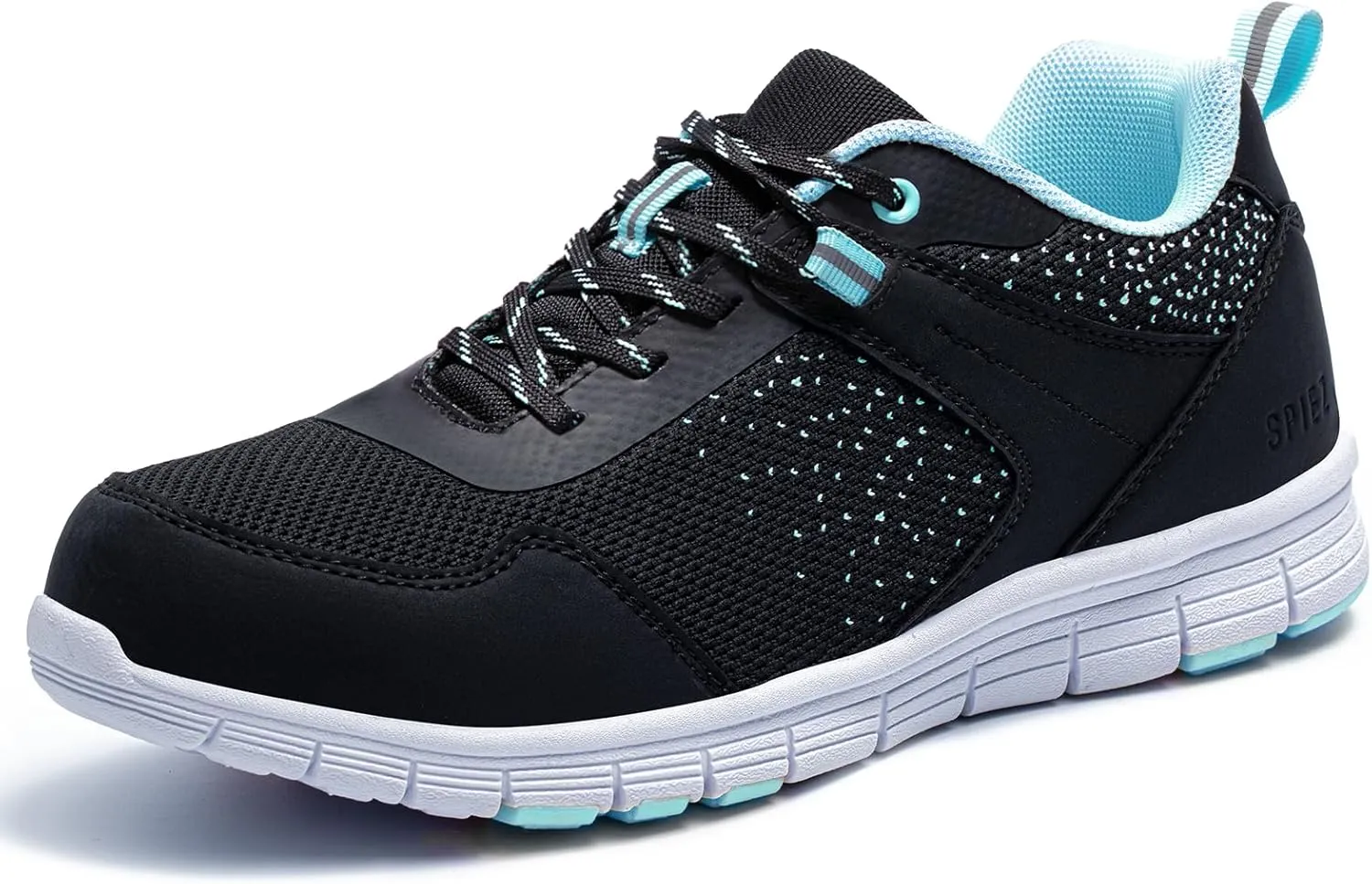 SPIEZ Lightweight Composite Toe Safety Shoes for Women, Non-Slip Puncture Proof Work Shoes for Ladies, Breathable Safety Toe Sneakers for Work and Daily Wear