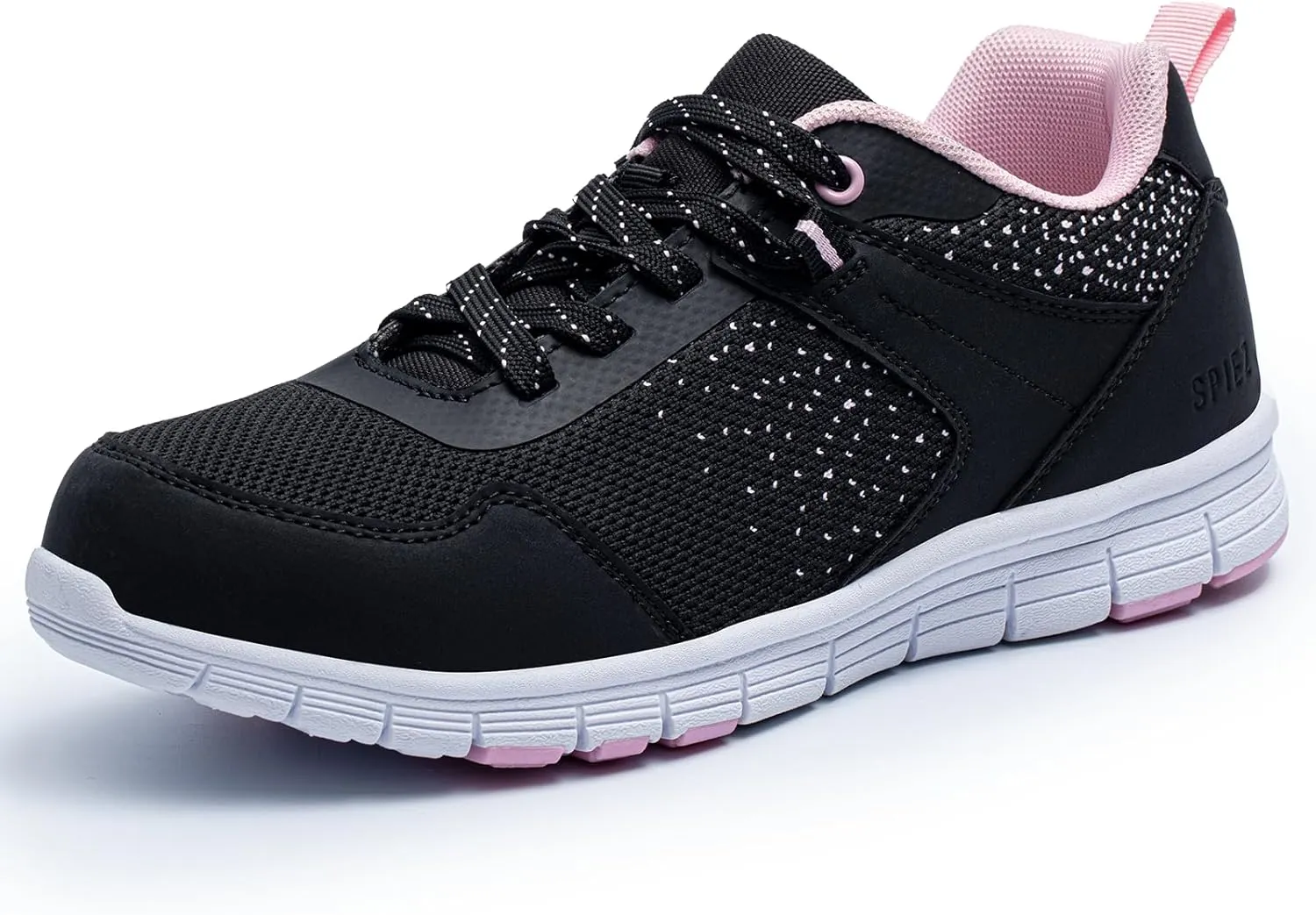 SPIEZ Lightweight Composite Toe Safety Shoes for Women, Non-Slip Puncture Proof Work Shoes for Ladies, Breathable Safety Toe Sneakers for Work and Daily Wear