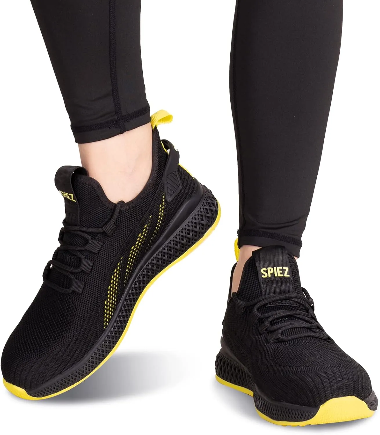SPIEZ Unisex Safety Shoes with Composite Toe Cap, Puncture Proof Breathable Work Shoes for Men and Women, Slip on Fashion Sneakers for Work and Daily Wear