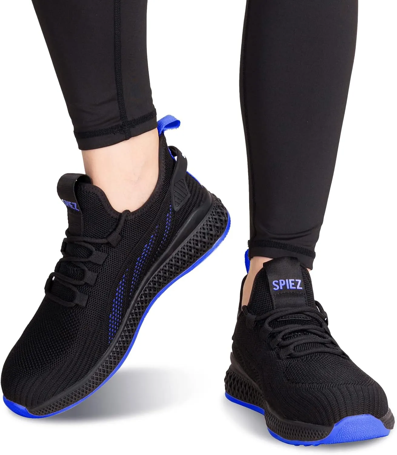 SPIEZ Unisex Safety Shoes with Composite Toe Cap, Puncture Proof Breathable Work Shoes for Men and Women, Slip on Fashion Sneakers for Work and Daily Wear