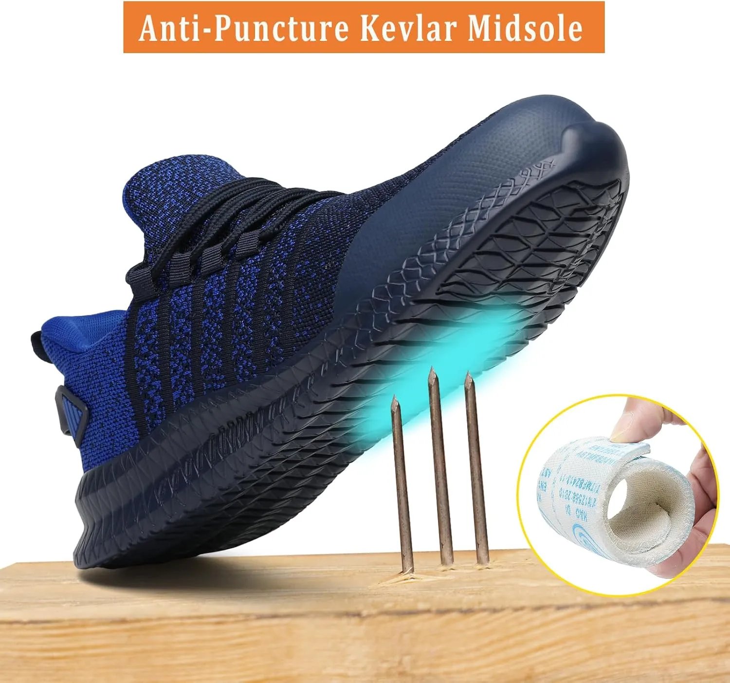Steel Toe Shoes for Men and Women Comfortable Lightweight Work Safety Shoes Puncture Proof Slip Resistant Indestructible Sneakers Construction Work Utility