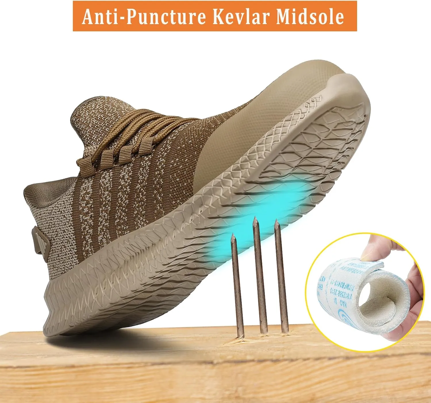 Steel Toe Shoes for Men and Women Comfortable Lightweight Work Safety Shoes Puncture Proof Slip Resistant Indestructible Sneakers Construction Work Utility