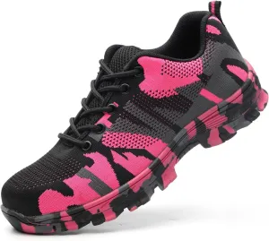 Steel Toe Shoes for Men Lightweight Comfortable Slip Resistant Safety Work Sneakers Cushion Puncture Proof Shoes Indestructible Shoe