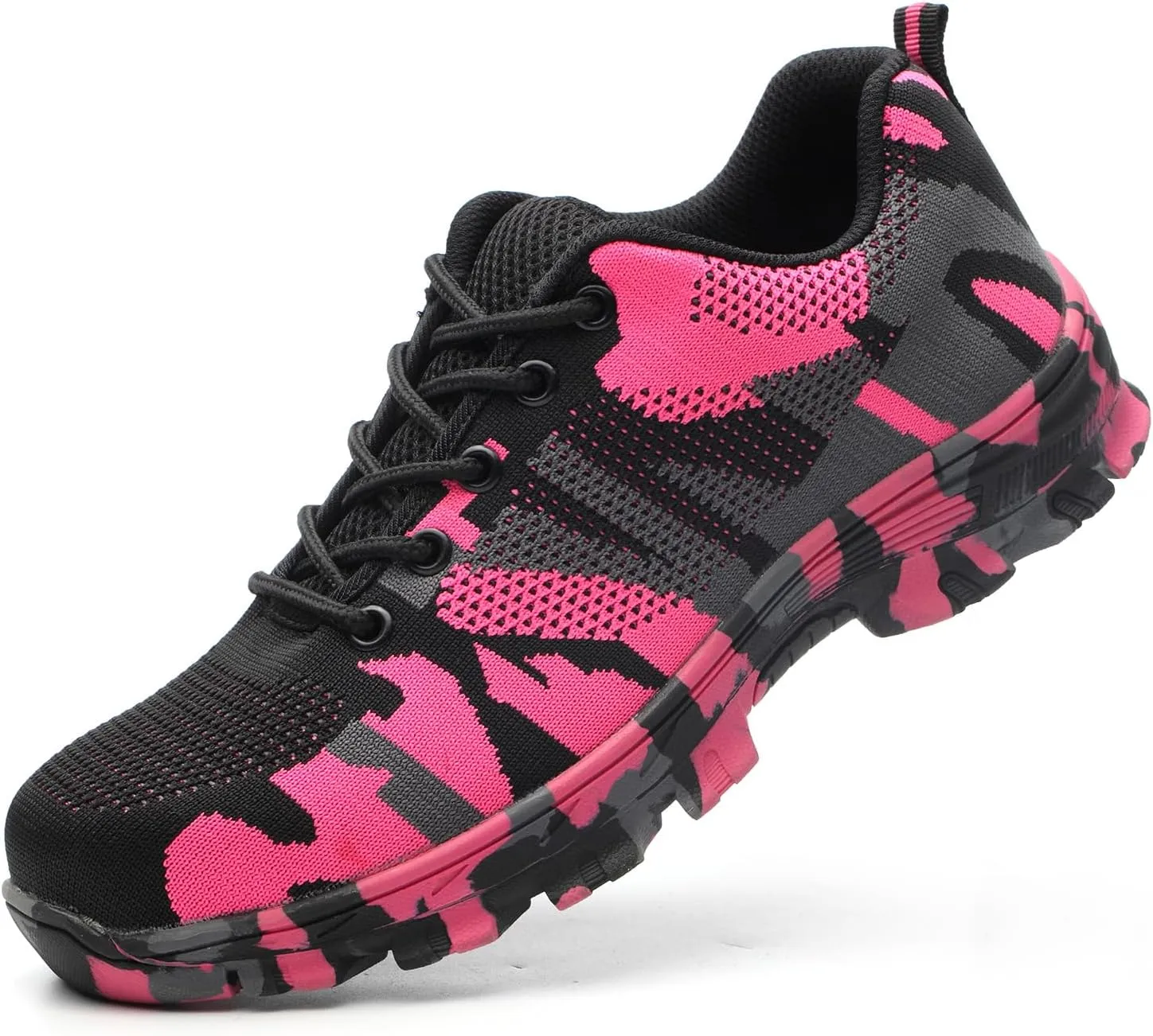 Steel Toe Shoes for Men Lightweight Comfortable Slip Resistant Safety Work Sneakers Cushion Puncture Proof Shoes Indestructible Shoe