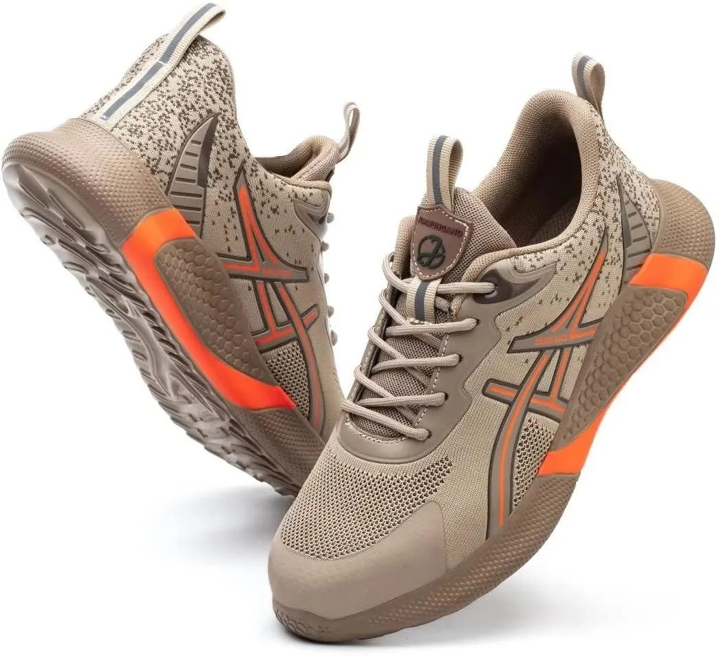 Steel Toe Shoes for Men Lightweight Indestructible Sneakers，Puncture Proof Comfortable Slip-On Safety Shoes for Industrial,Coustruction