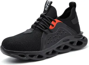 Steel Toe Shoes for Men Non-Slip Work Shoes Lightweight Comfortable Puncture-Proof Safety Shoes Indestructible Composite Toe Sneakers