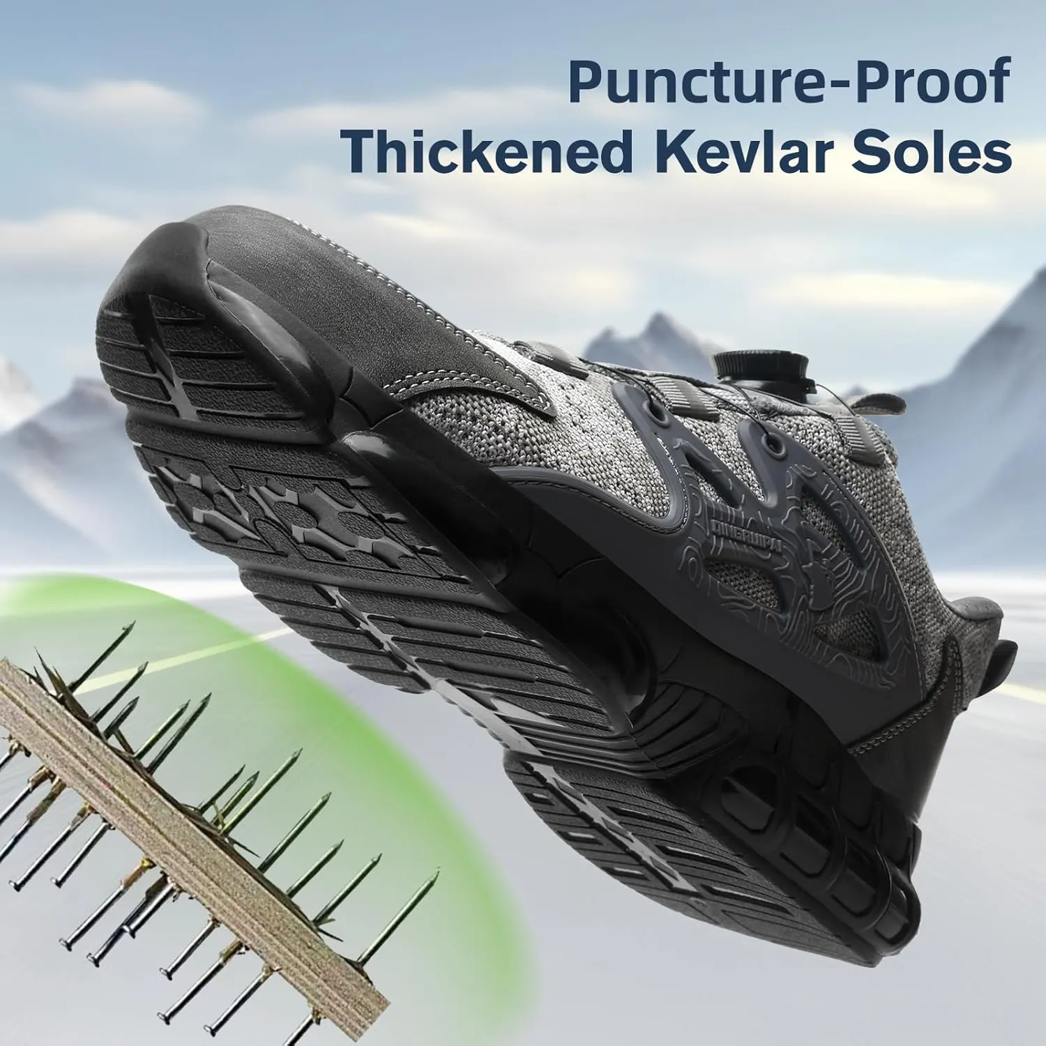 Steel Toe Shoes for Men Women Comfortable Safety Work Sneakers Industrial Non Slip Shoes Lightweight Puncture Proof