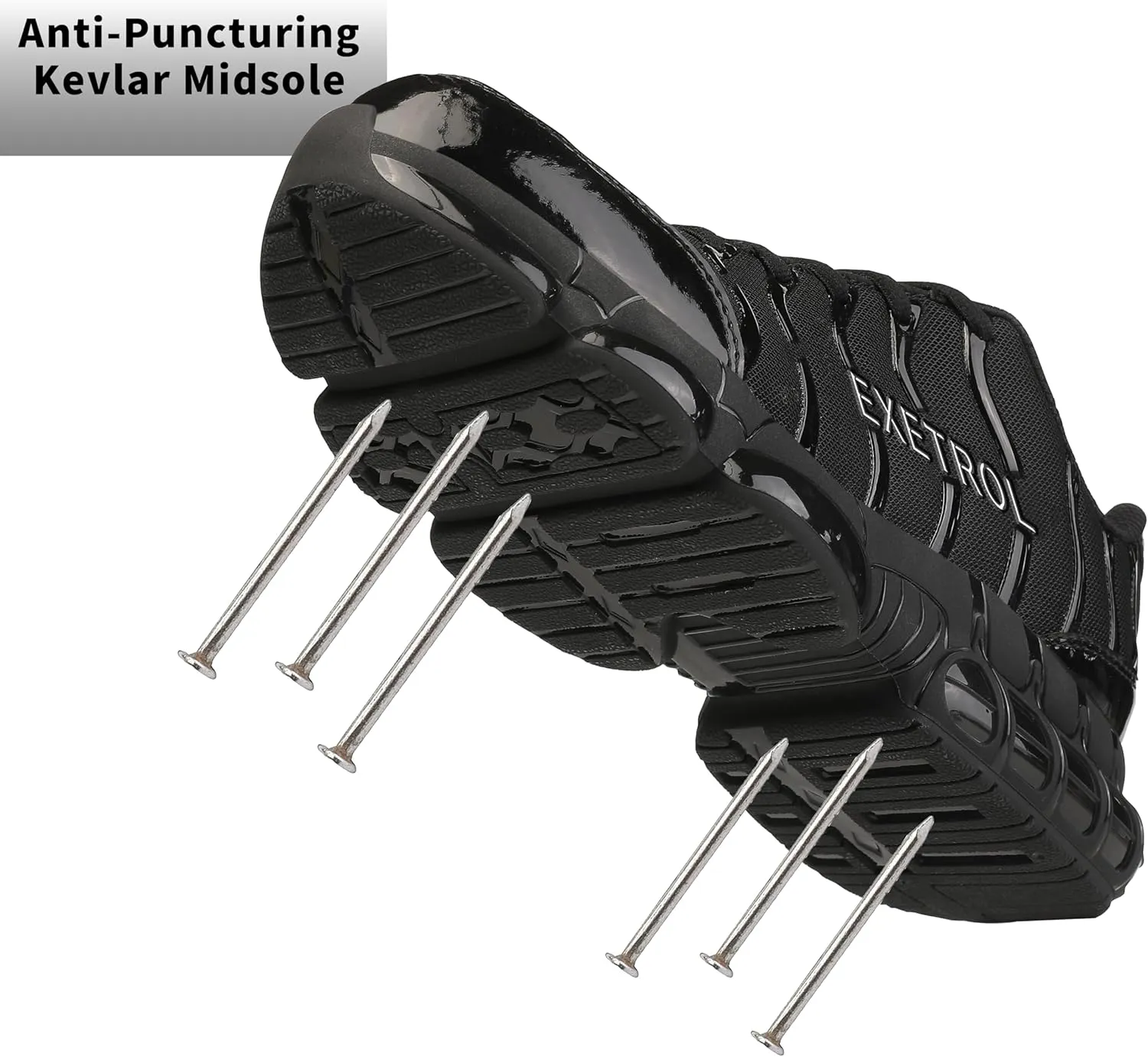 Steel Toe Shoes for Men Women Indestructible Composite Toe Safety Sneakers Wide Non Slip Comfortable Lightweight Air Cushion Work Shoes Zapatos de Trabajo para Mujer Hombres