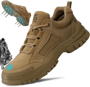 Steel Toe Shoes for Men Women Lightweight Work Shoes Mens Indestructible Safety Sneakers Puncture Proof Construction Shoe Composite Toe Sneakers