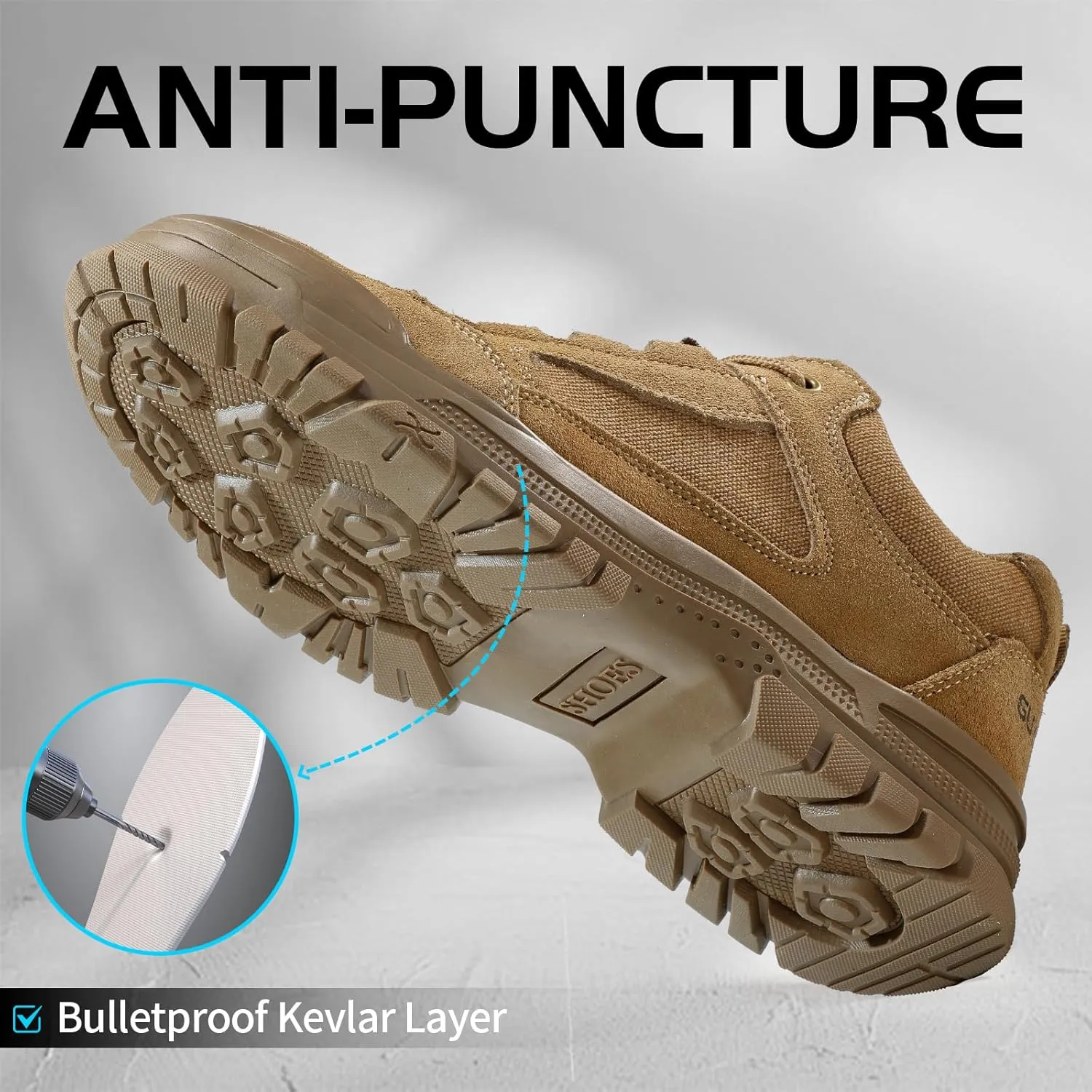 Steel Toe Shoes for Men Women Lightweight Work Shoes Mens Indestructible Safety Sneakers Puncture Proof Construction Shoe Composite Toe Sneakers