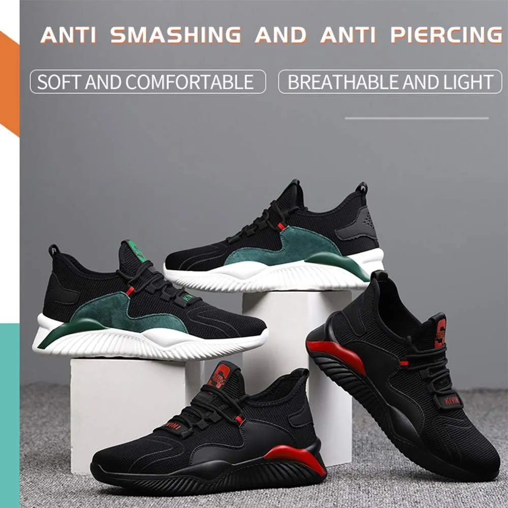 Steel Toe Shoes for Men Women Safety Shoes Work Sneakers Breathable Lightweight Industrial & Construction Shoe