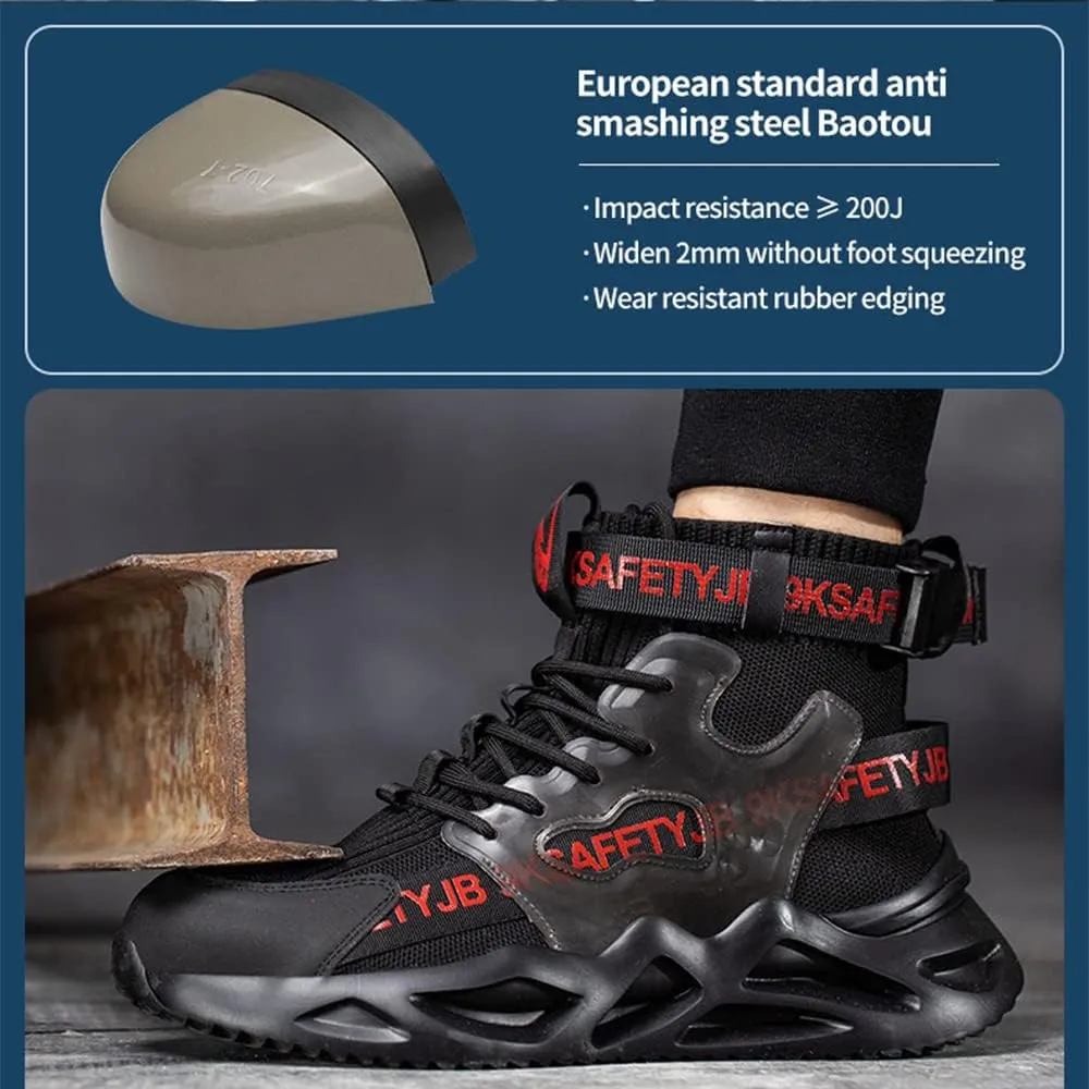 Steel Toe Shoes for Men Women Safety Shoes Work Sneakers Breathable Lightweight Industrial & Construction Shoe
