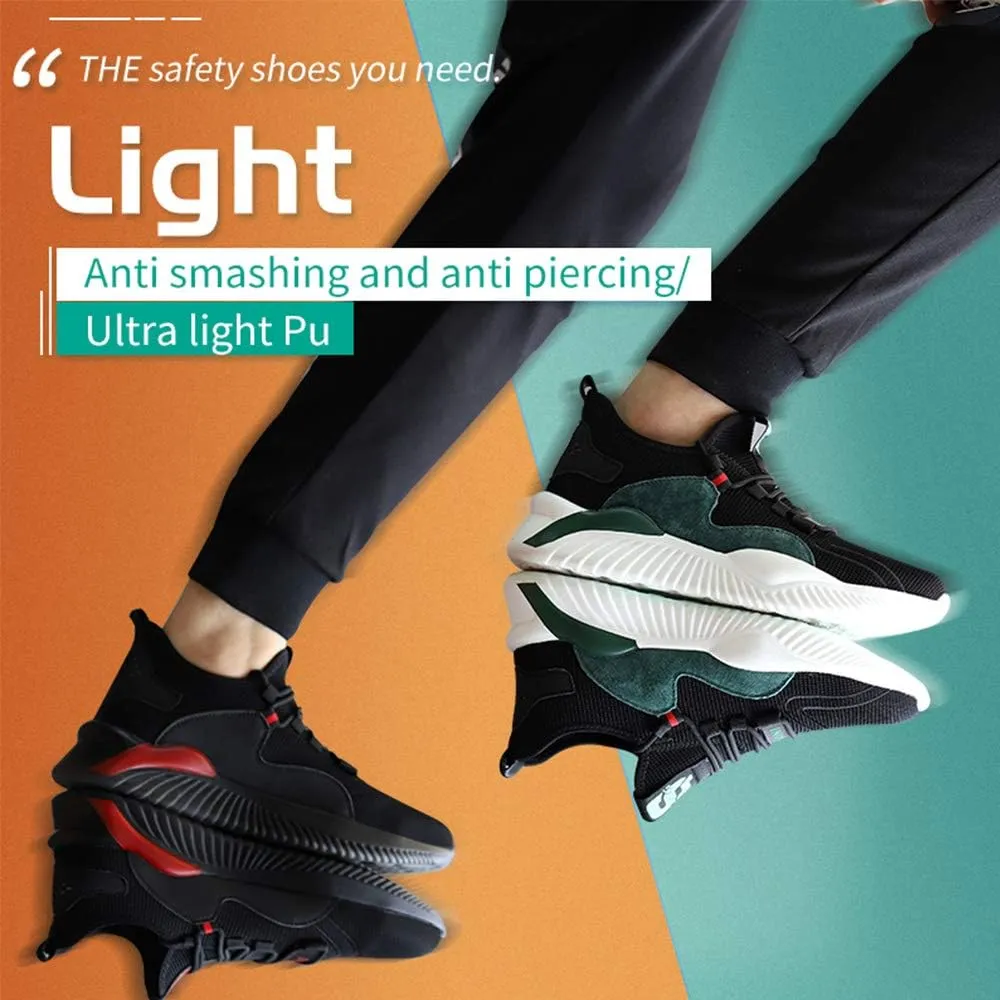 Steel Toe Shoes for Men Women Safety Shoes Work Sneakers Breathable Lightweight Industrial & Construction Shoe