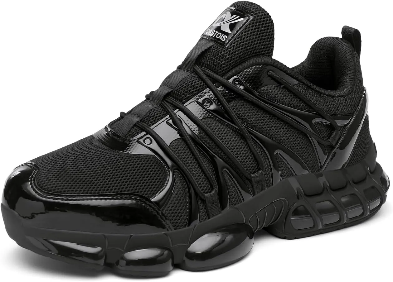 Steel Toe Shoes for Men Women Safety Work Sneakers Wide Composite Toe Slip Resistant Indestructible Lightweight Comfortable Tennis Shoe ，Zapatos de seguridad Trabajo para Hombres Mujer