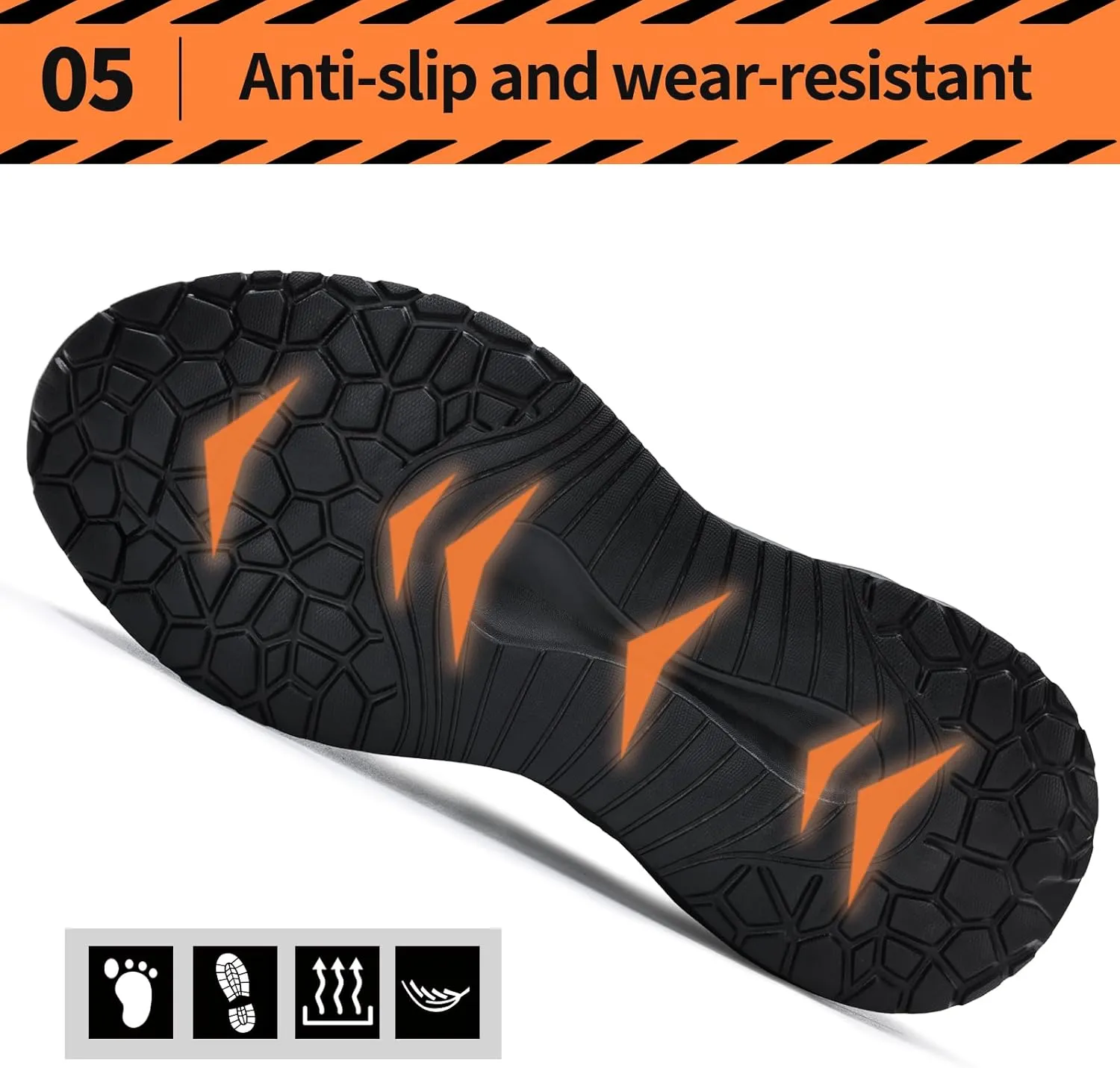 Steel Toe Shoes for Men Work Safety Shoes Industrial Construction Shoes Mid Cut Industrial Boot Work Sneakers Comfortable Lightweight Safety Shoes for Work