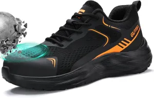 Steel Toe Shoes for Men Work Safety Shoes Industrial Construction Shoes Mid Cut Industrial Boot Work Sneakers Comfortable Lightweight Safety Shoes for Work