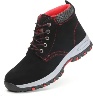 Steel Toe Shoes for Women Lightweight Work Safety Shoes Fashion Breathable Industrial Construction Steel Toe Sneakers