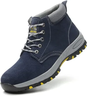 Steel Toe Shoes for Women Lightweight Work Safety Shoes Fashion Breathable Industrial Construction Steel Toe Sneakers