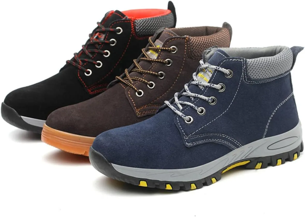 Steel Toe Shoes for Women Lightweight Work Safety Shoes Fashion Breathable Industrial Construction Steel Toe Sneakers