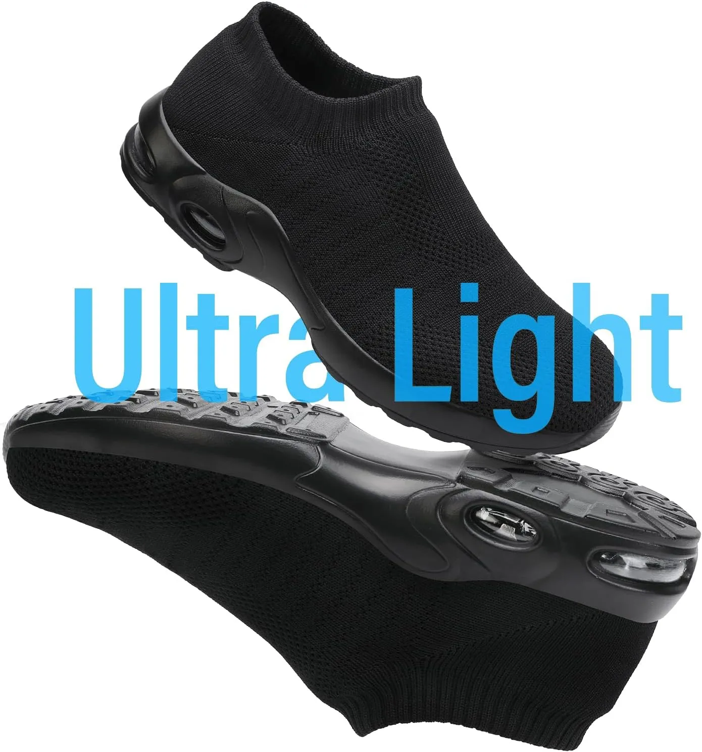Steel Toe Shoes for Women with Arch Support, Lightweight Comfortable Work Safety Shoes Slip Resistant Indestructible Sneakers