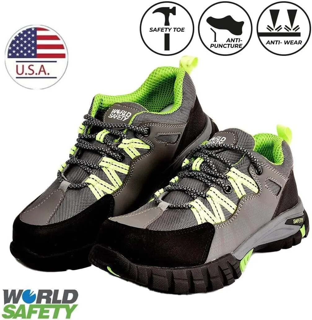 Steel Toe Sneakers for Men Lightweight, Non-Slip, Indestructible, Comfortable, and Puncture-Proof Work Shoes
