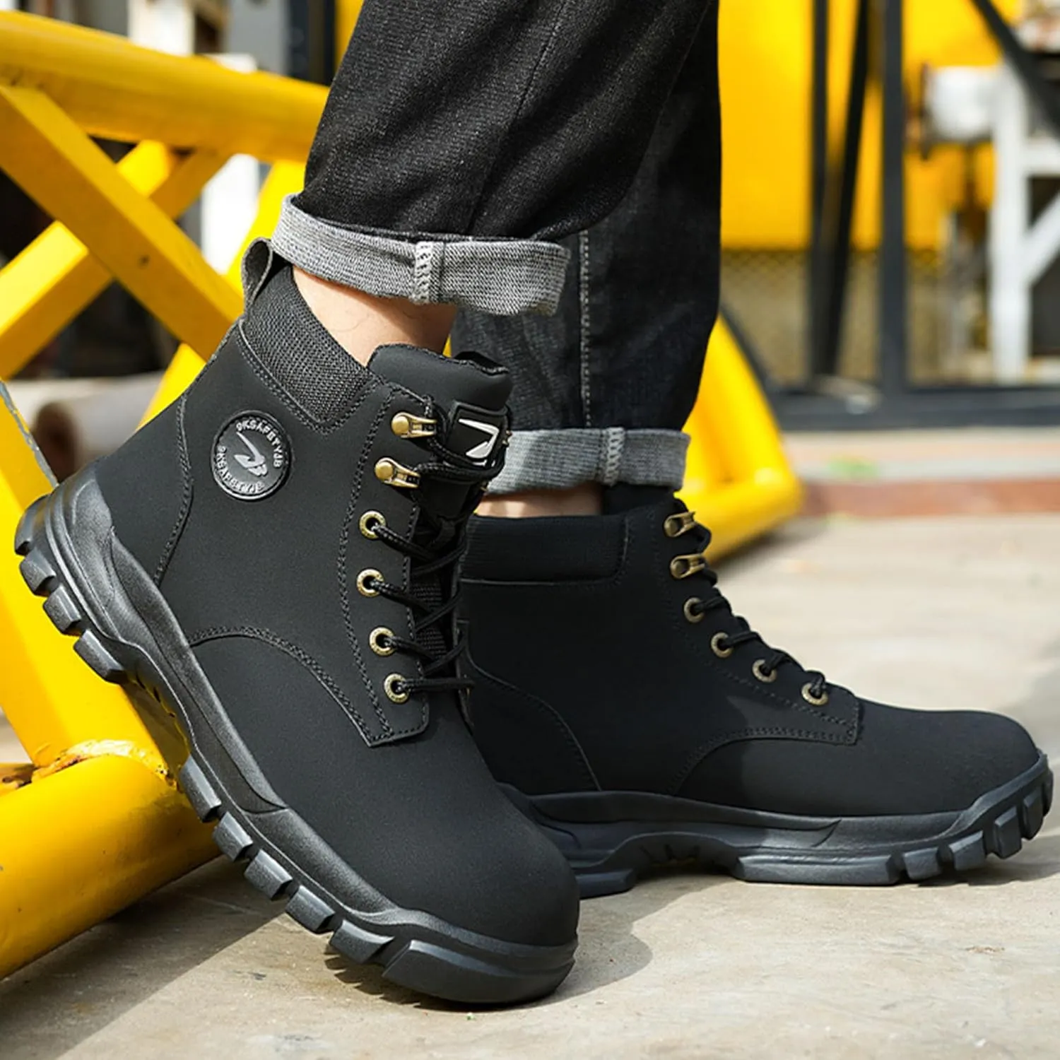 Steel Toe Sneakers for Men Women Lightweight Comfortable Safety Shoes Industrial Construction Shoes Indestructible Work Shoes