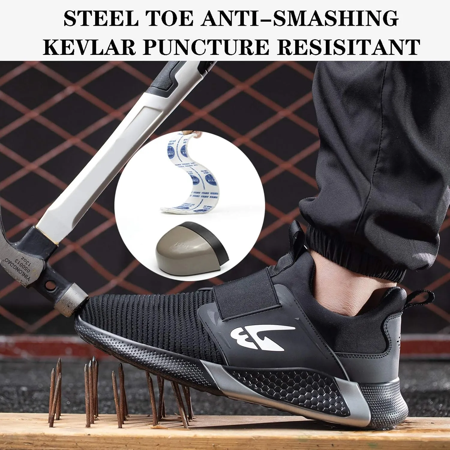 Steel Toe Work Shoes for Men Women Lightweight Comfortable Industrial & Construction Safety Footwear