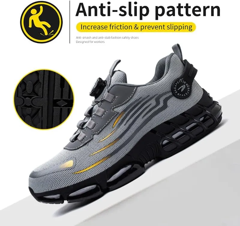 Steel Toe Work Sneakers for Men Women Lightweight Comfortable Industrial & Construction Work Safety Shoes