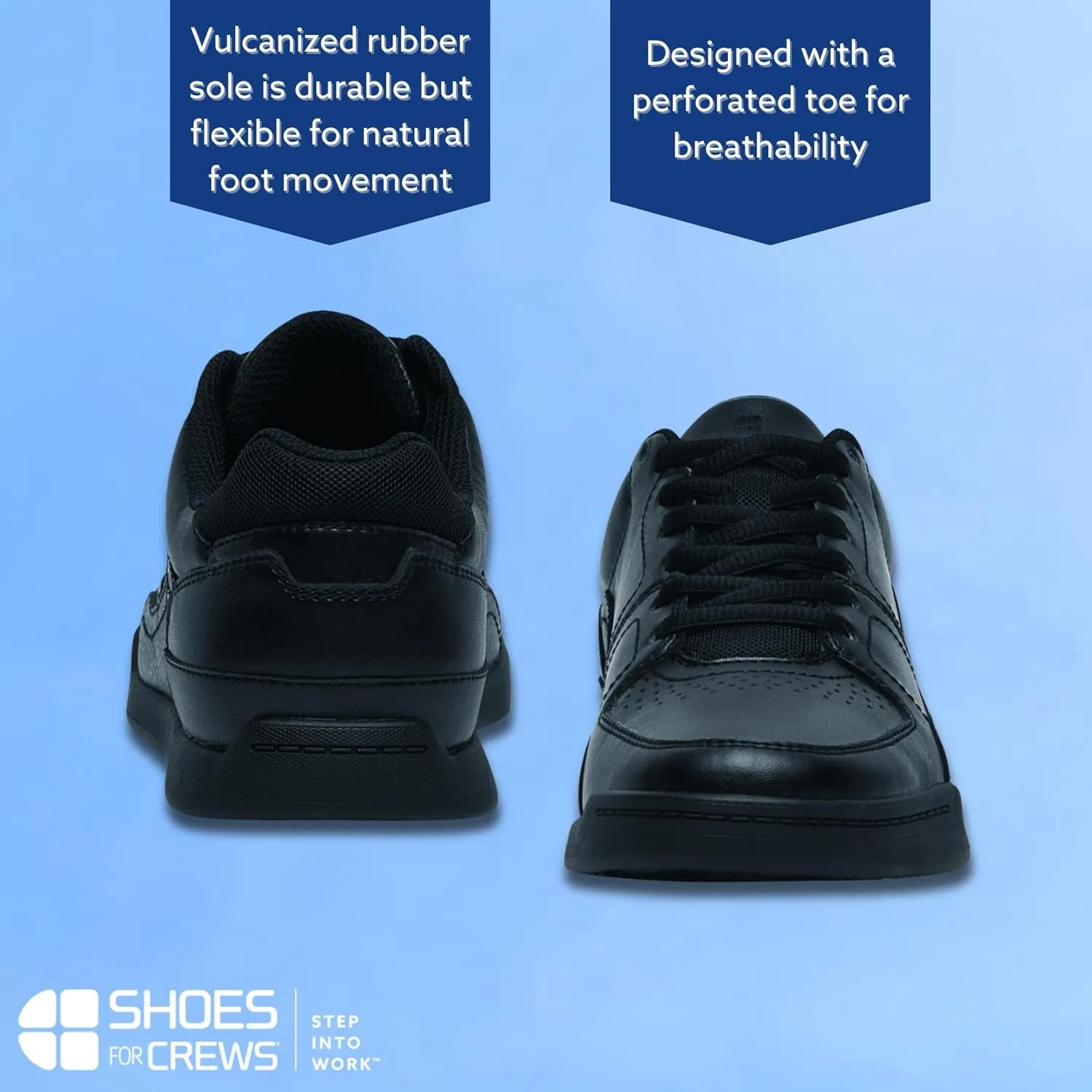 Street Casual Womens Black Comfortable Slip-Resistant Work Shoes for Food Service Safety