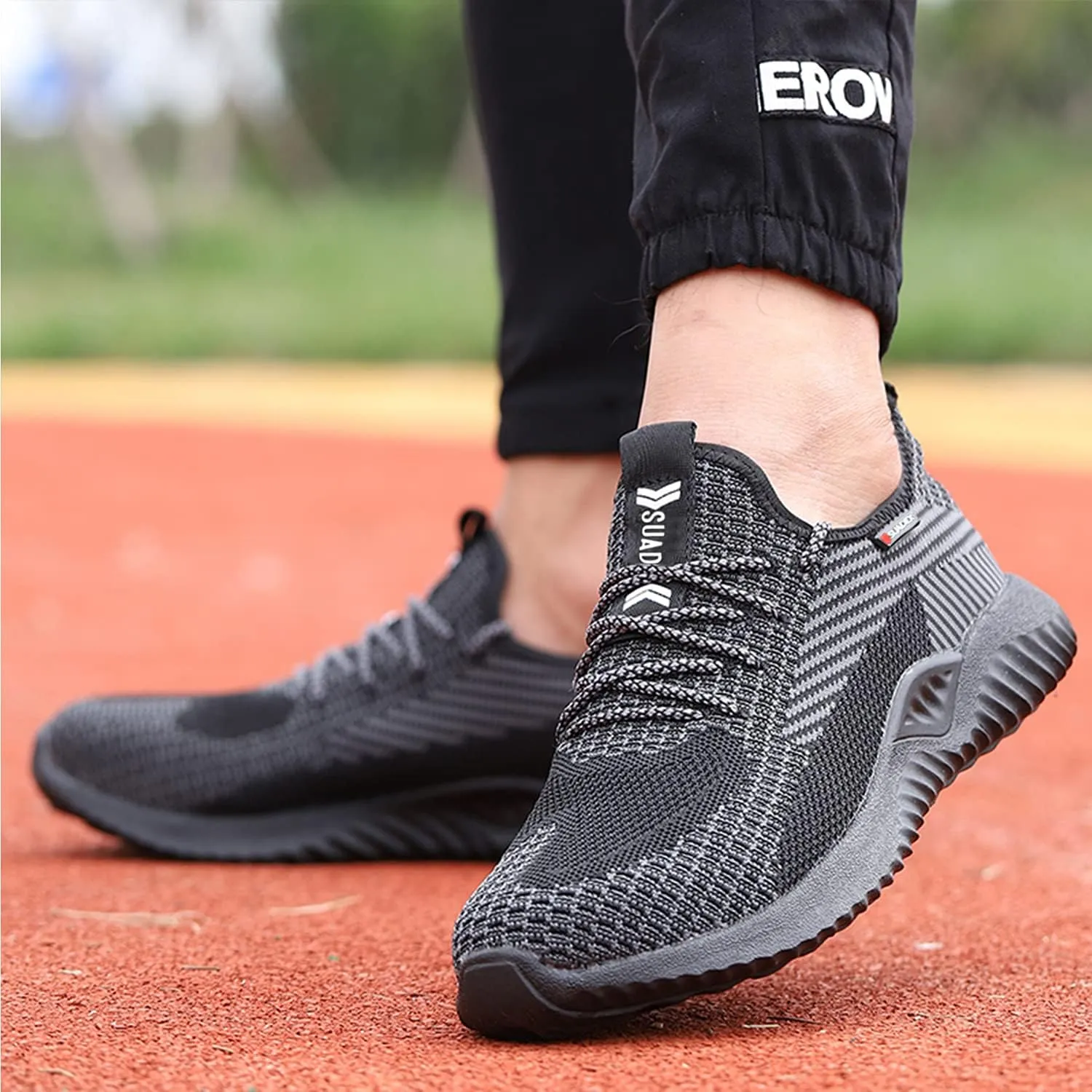 SUADEX Steel Toe Shoes for Men Women Indestructible Steel Toe Sneakers Lightweight Work Safety Shoes Puncture Proof Composite Toe