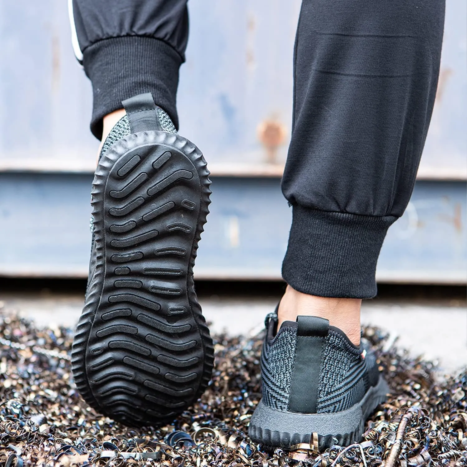 SUADEX Steel Toe Shoes for Men Women Indestructible Steel Toe Sneakers Lightweight Work Safety Shoes Puncture Proof Composite Toe