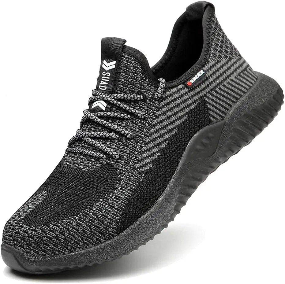 SUADEX Steel Toe Shoes for Men Women Indestructible Steel Toe Sneakers Lightweight Work Safety Shoes Puncture Proof Composite Toe