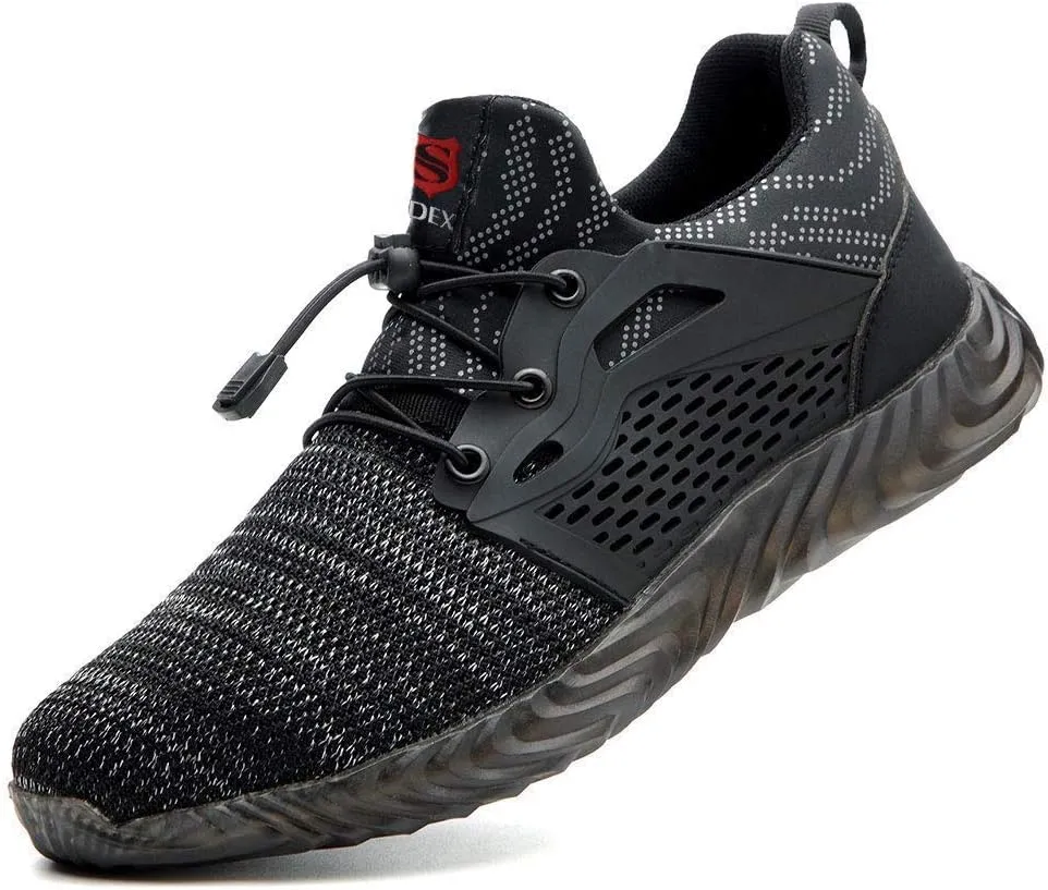 SUADEX Steel Toe Shoes for Women Men, Anti Slip Safety Shoes Breathable Lightweight Puncture Proof Work Construction Sneakers