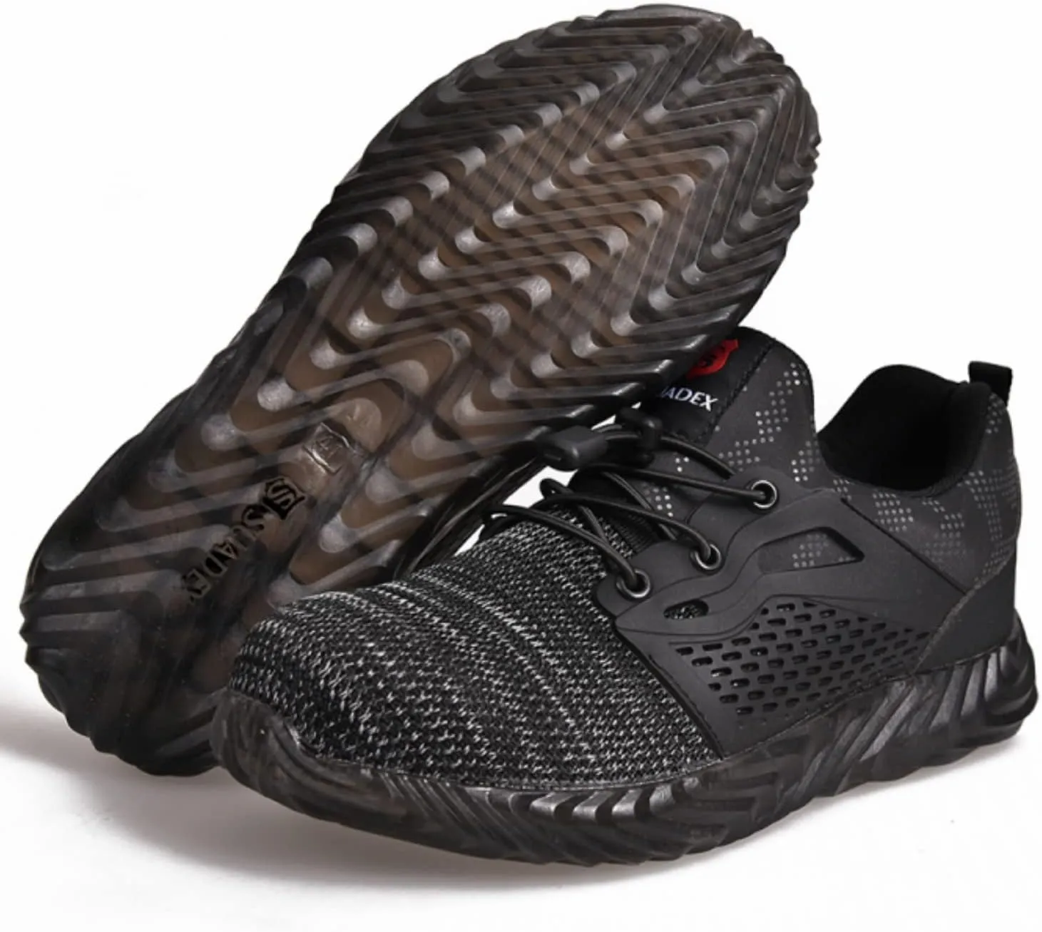 SUADEX Steel Toe Shoes for Women Men, Anti Slip Safety Shoes Breathable Lightweight Puncture Proof Work Construction Sneakers