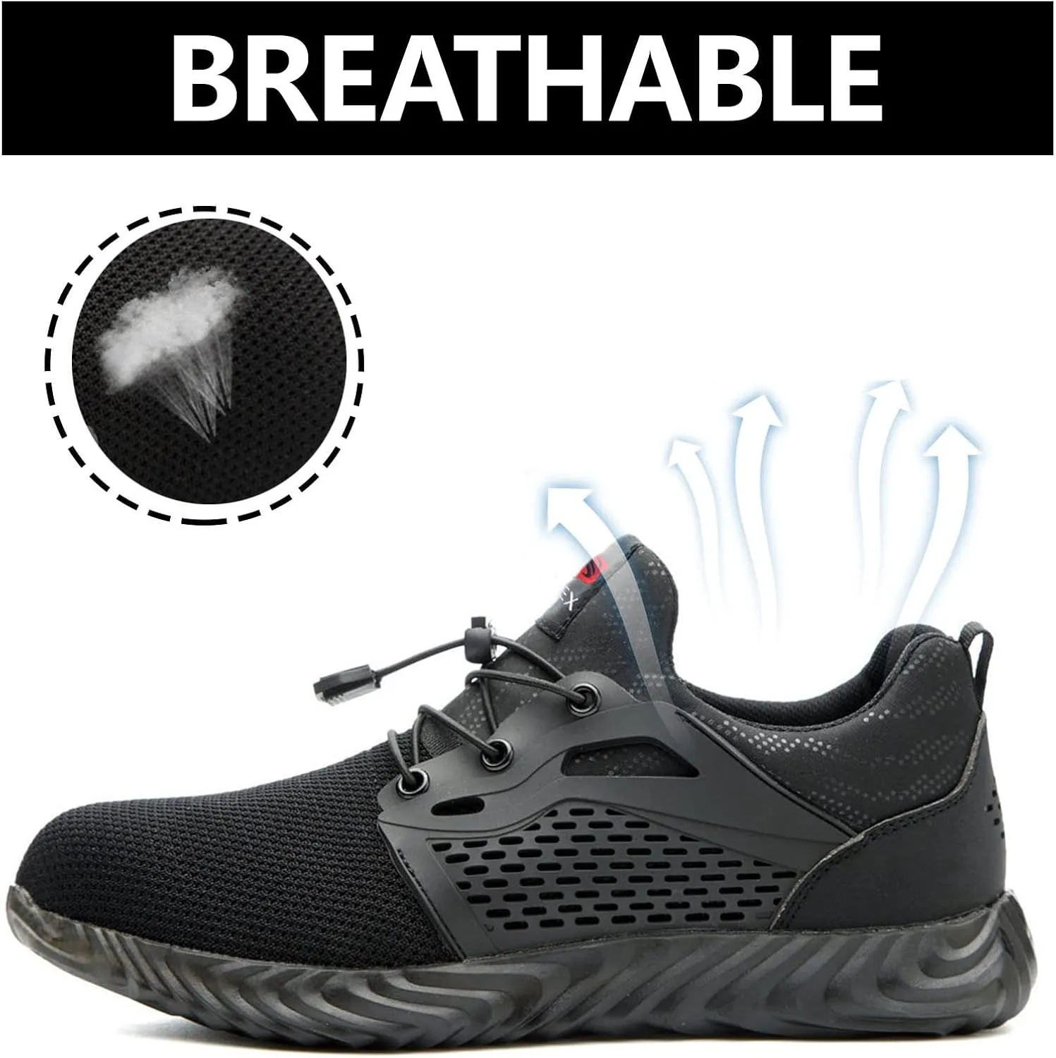 SUADEX Steel Toe Shoes Men Women Indestructible Work Safety Shoes Working Industrial Construction Sneakers