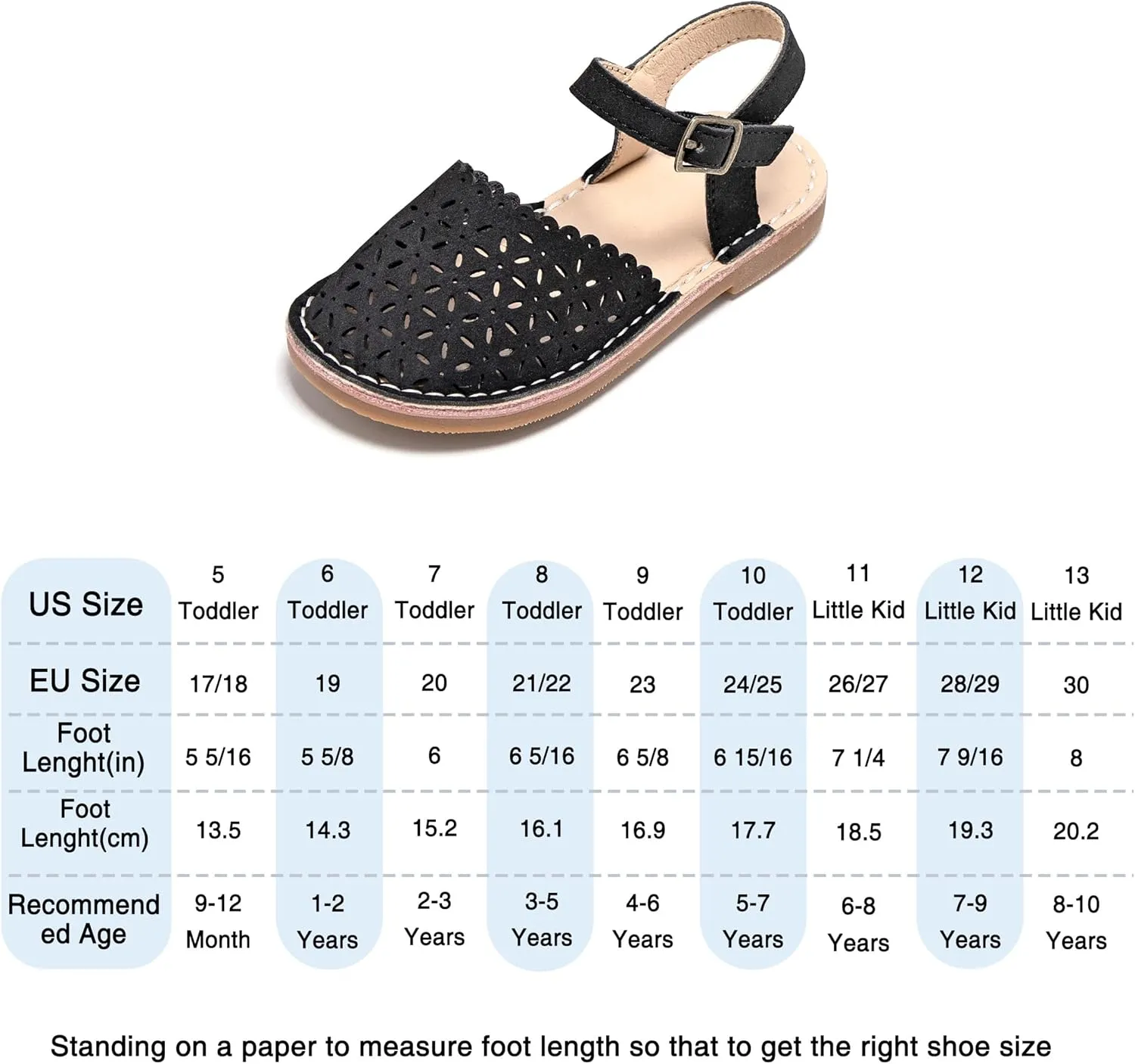 THEE BRON Girls Sandals Toddler Summer Dress Shoes