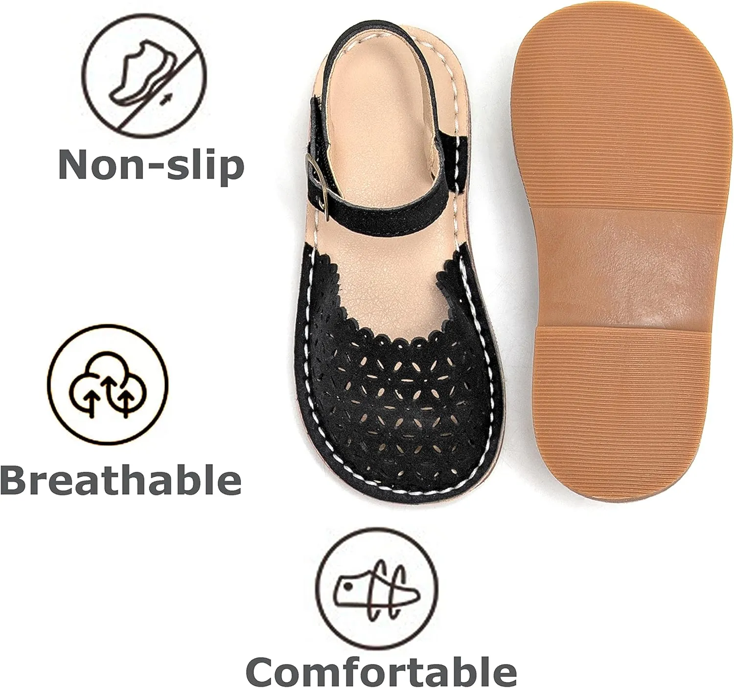 THEE BRON Girls Sandals Toddler Summer Dress Shoes