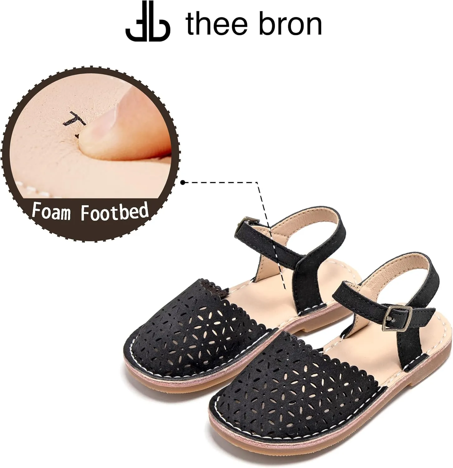 THEE BRON Girls Sandals Toddler Summer Dress Shoes