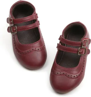 THEE BRON Toddler Mary Janes | Arch Support Leather Princess Shoes | Birthday Party Flats
