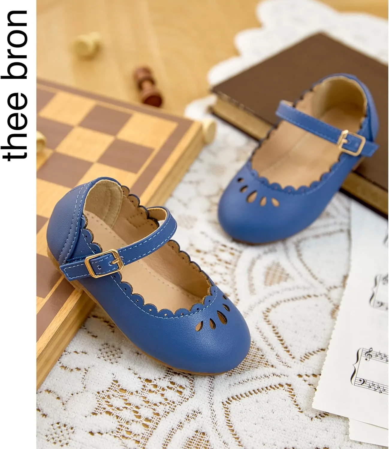 THEE BRON Toddler Mary Janes | Arch Support Leather Princess Shoes | Birthday Party Flats