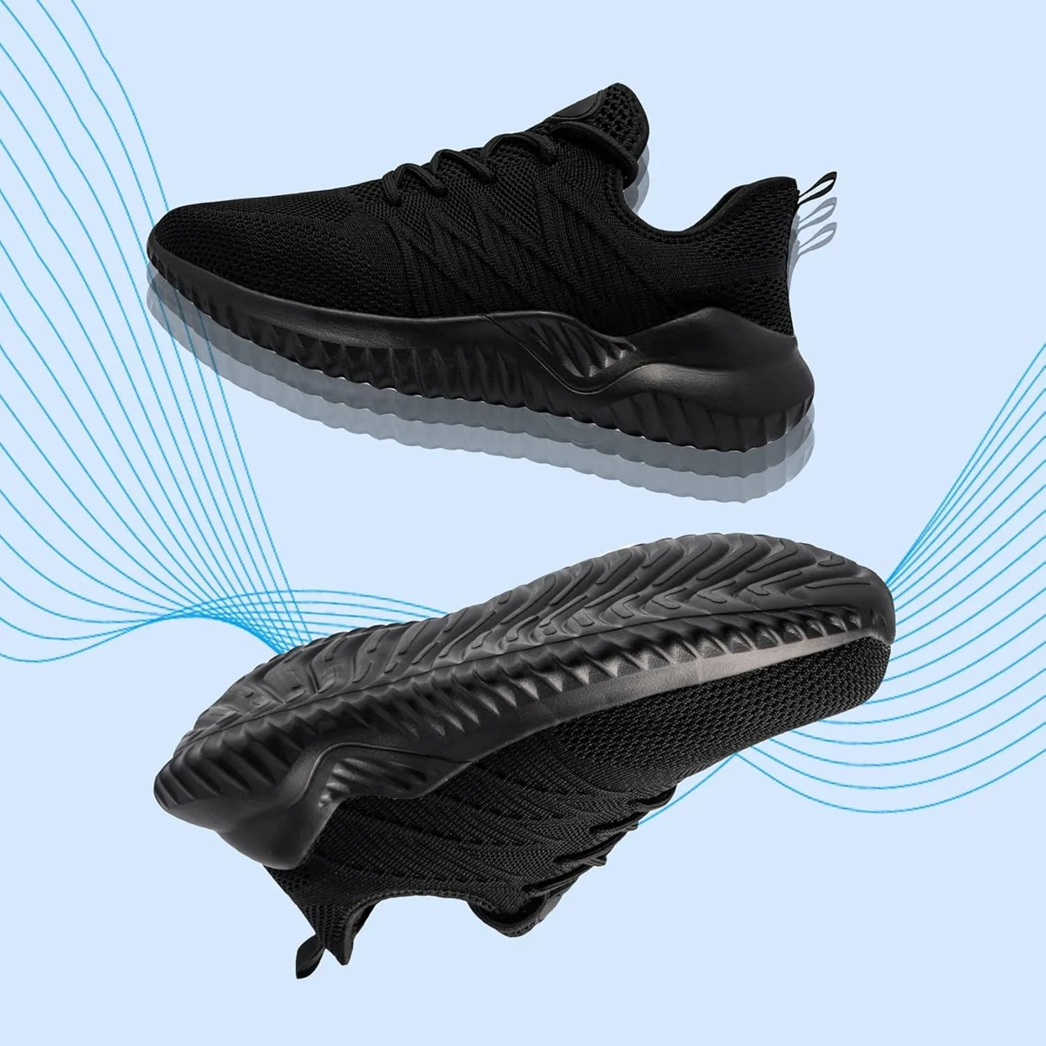 Tinefiy Steel Toe Shoes Men Women Lightweight Air Cushion Safety Sneakers Slip Resistant Work Sneakers Safety Toe Tennis Shoes Indestructible Shoe