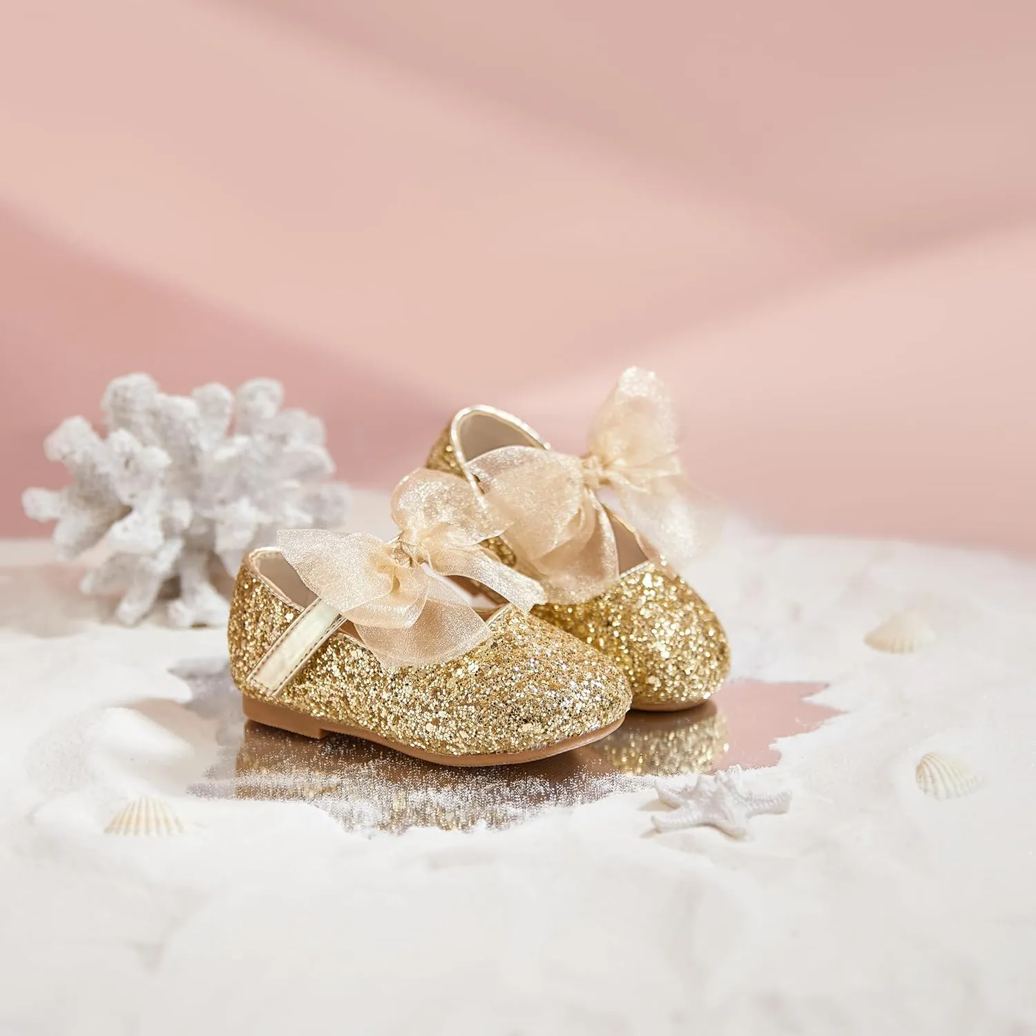 Toddler Ballet Flats for Girls - Princess Party Shoes Wedding & Dress