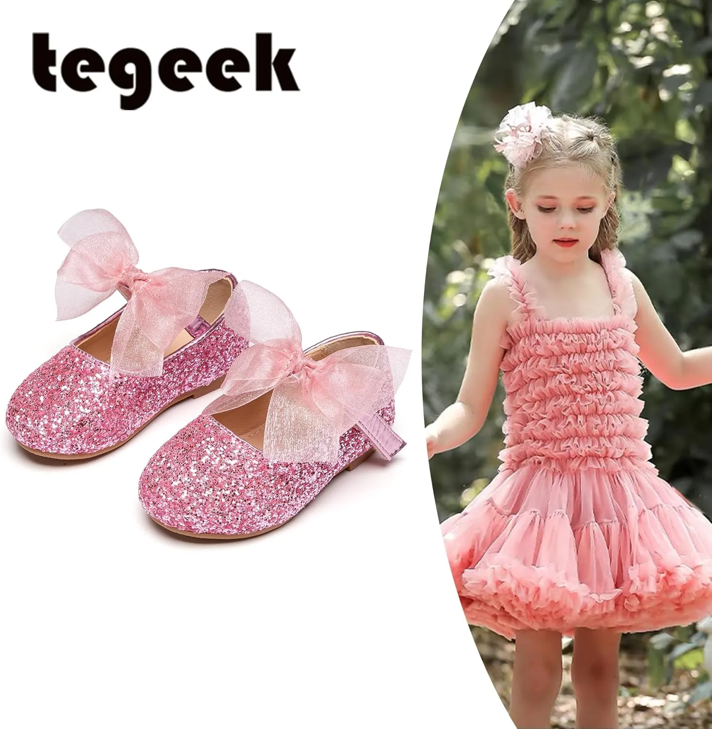 Toddler Ballet Flats for Girls - Princess Party Shoes Wedding & Dress