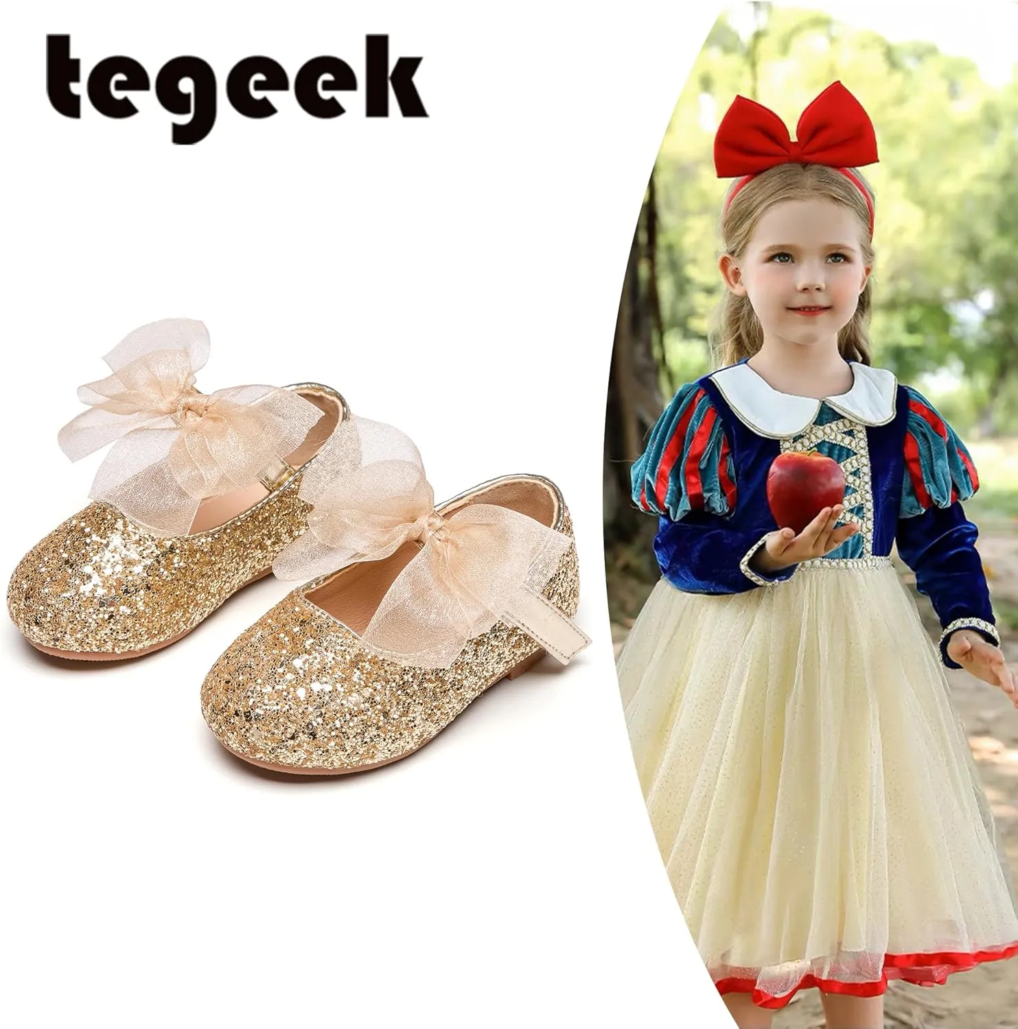 Toddler Ballet Flats for Girls - Princess Party Shoes Wedding & Dress
