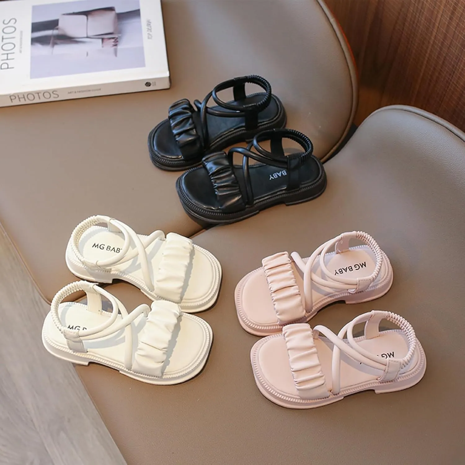 Toddler Little Girls Sandals Summer Dress Shoes for Girl Open Toe Outdoor Flats Shoe