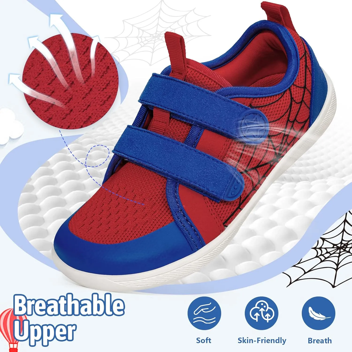 Toddler Shoes Boys Girls, Kids Wide Toe Box Barefoot Shoes Breathable Lightweight Zero Drop Non-Slip Tennis Sneakers for Toddler/Little Kid/Big Kid