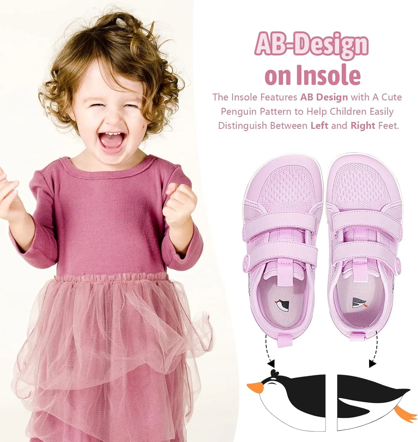 Toddler Shoes Boys Girls, Kids Wide Toe Box Barefoot Shoes Breathable Lightweight Zero Drop Non-Slip Tennis Sneakers for Toddler/Little Kid/Big Kid